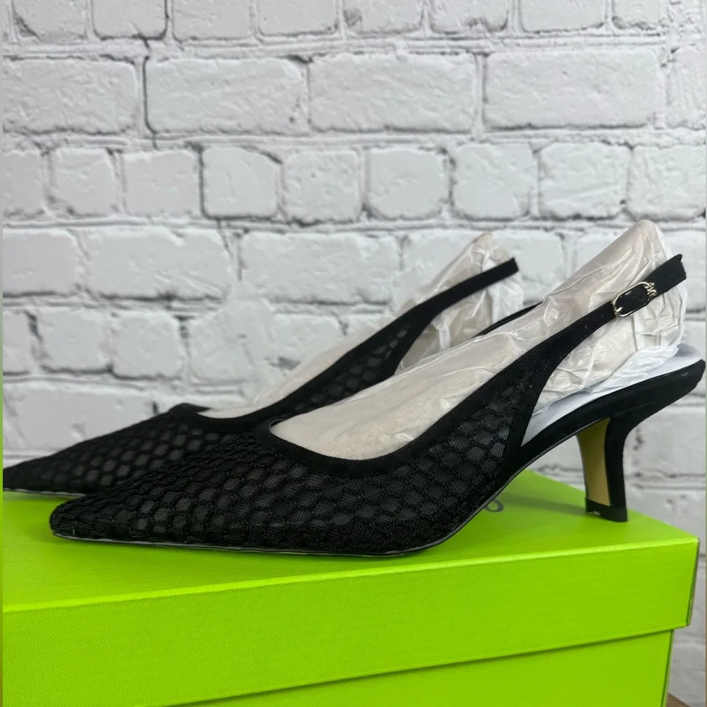 Sam Edelman Bianka Sling in Black Net - Picture 9 of 11